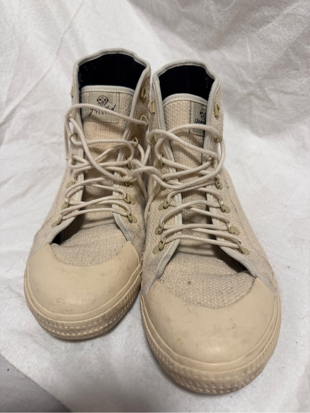 Grounded People Lee high top sneaker in ivory Men’s 13 vegan